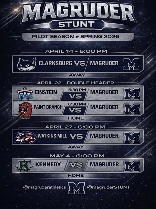 MagruderAD's tweet photo. Magruder STUNT team opens their season next week!  We have two home dates this year so come out and support Magruder's newest team!
@MHS_principal https://t.co/CfCblyT5FH