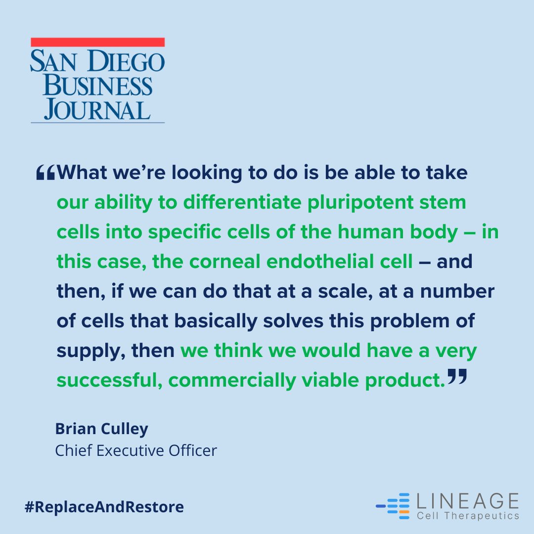 Lineage Cell Therapeutics tweet media