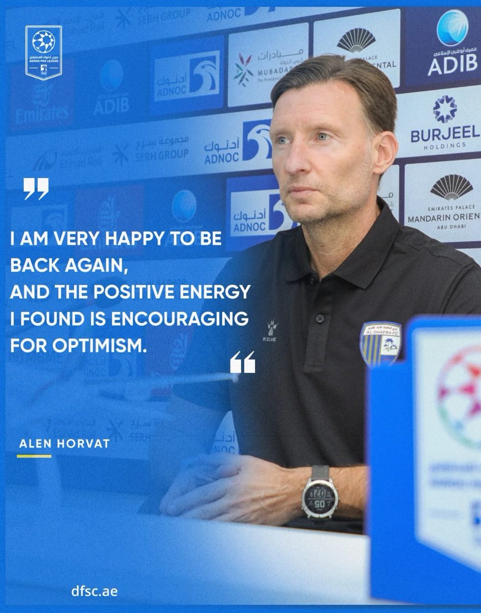 Alen_Horvat13's tweet image. ⚽️🏆
Being surrounded by such wonderful people and players again gives me special energy and inspiration for new challenges and successes.
Let's write again the bright history of this club!
.
.
#aldhafrafc #teamwork #teameffort #together #nevergiveup