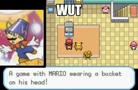 pokepecha's tweet photo. Mario reference in pokemon firered 😱#Pokemon https://t.co/x7Gvk3zHiT