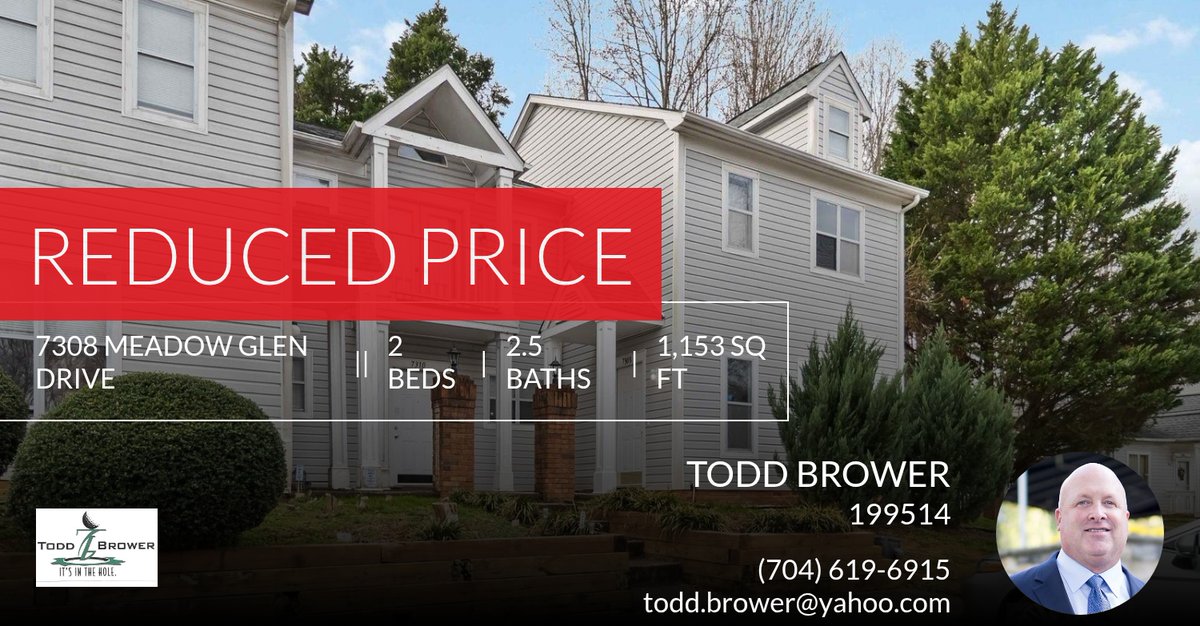 AgentBrower's tweet photo. 📍 Reduced Price 📍 This recently reduced home at 7308 Meadow Glen Drive in Mint Hill won't last long, so, don't wait to set up a showing! Reach out here or at (704) 619-6915 for more information!

Always available and ready to hel... https://t.co/HyZ5AKlhjy https://t.co/aBik3fU0RV