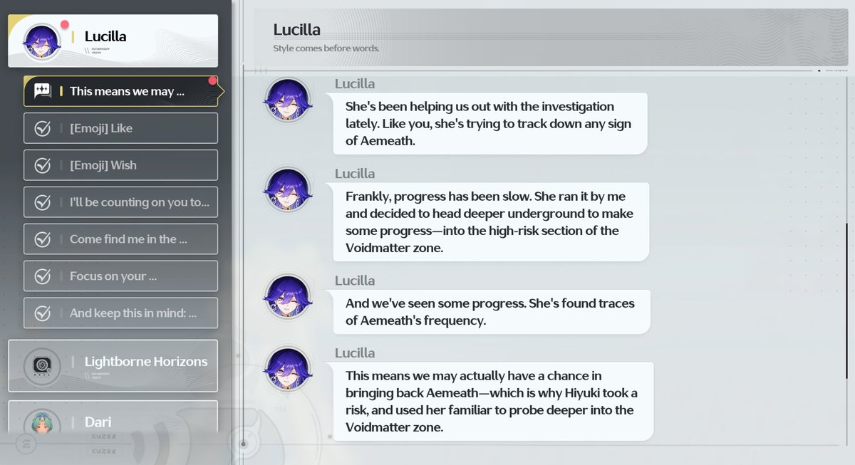 iYatoOfficial's tweet image. We can save Aemeath-90% confirmed!

I just talked with Lucilla, and she revealed that Hiyuki found traces of Aemeath.

Not only that, Lucilla said, “We may have a chance of bringing Aemeath back!” 

Hiyuki might help us in the next patch.

#WutheringWaves #Gacha