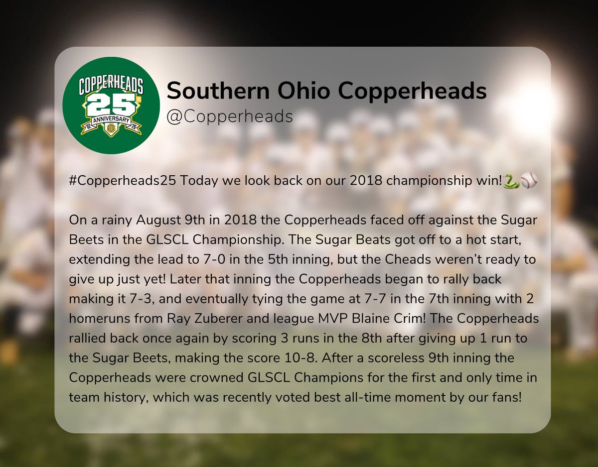 Southern Ohio Copperheads tweet media