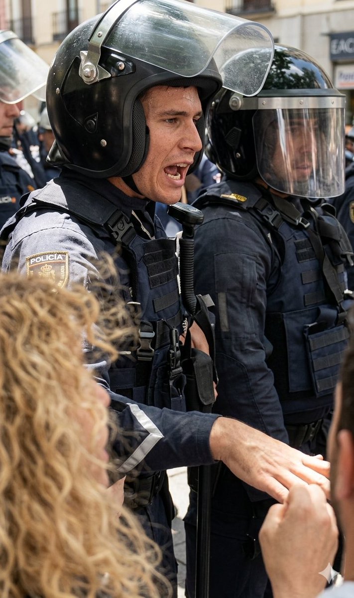 Este funcionario de la PNB decidió que era buena idea increpar a un adulto mayor que solo reclama un salario digno para no morir de hambre. "¿Viejo, qué te pasa?"pregunta desde su arrogancia. Lo que pasa es que este "viejo" tiene más honor en una mano que tú en toda tu carrera.