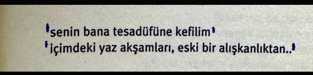 senin bana tesadüfüne kefilim.