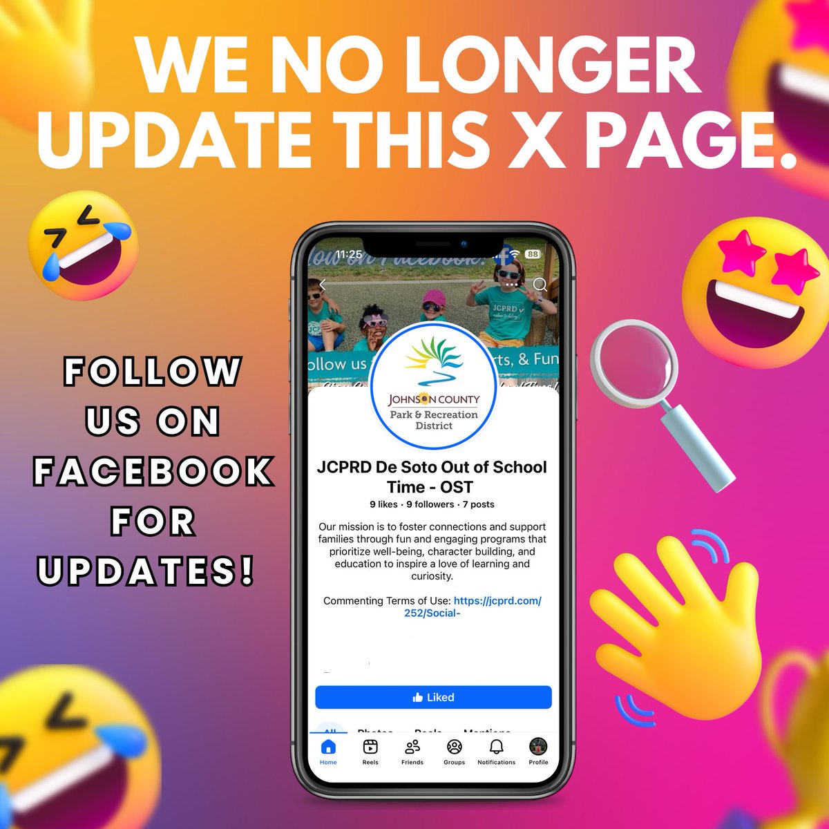 We’re making a change!
Based on feedback from our families, we’ll be transitioning to Facebook to better connect &amp; share updates.
This account will no longer be active.
 👉 Follow us on Facebook for program news, events, and important announcements: facebook.com/JCPRDDeSotoOST