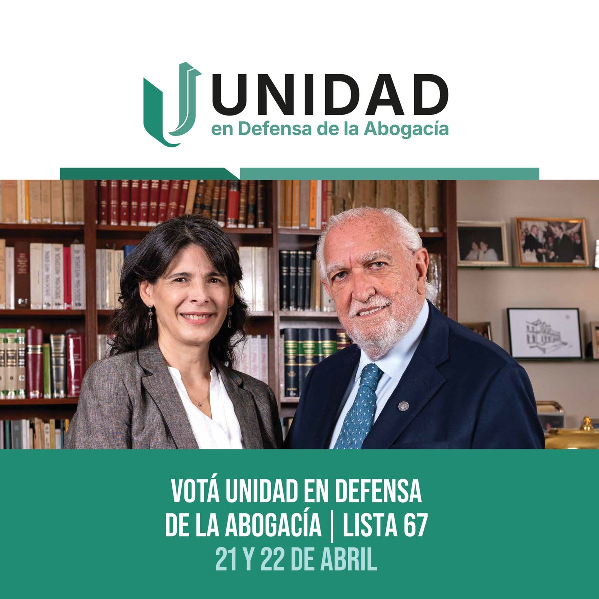 Los abogados votamos a quienes van a conducir nuestro Colegio. Es importante acompañar a personas con trayectoria. Yo creo en esta propuesta.