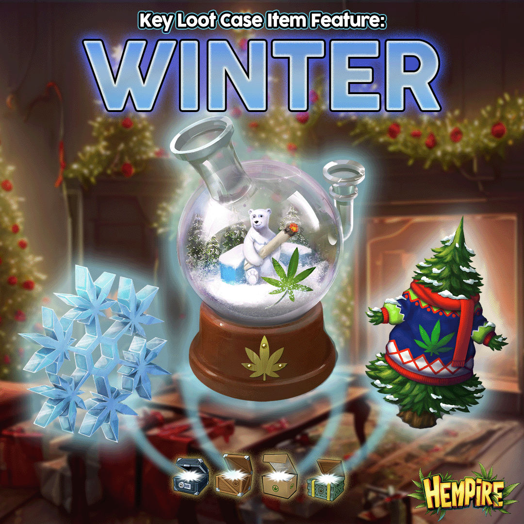Is it getting cold recently? 🥶 Nothing like beating the cold with decorations from the Winter set! 🎄

Only available for a limited time by opening Key Loot Crates in the Pawn Shop ⏳

Download Hempire today!
sng.pulse.ly/slwpsq995f

#hempire #hempiregame