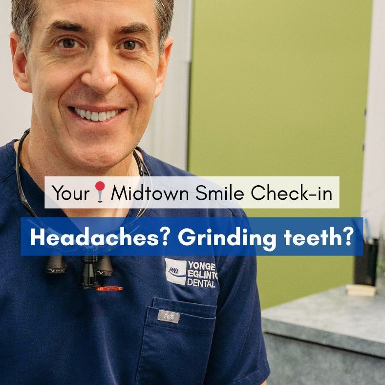 Quick Midtown Smile Check-in! 

Wake up w/ headaches or jaw tension? You might be grinding your teeth at night.

Simple tips: lips together/teeth apart, hourly relax reminders, deep breathing &amp; jaw massage before bed.

Hope that helps!
— Dr. Randy Fisher 
#YongeEglintonDental