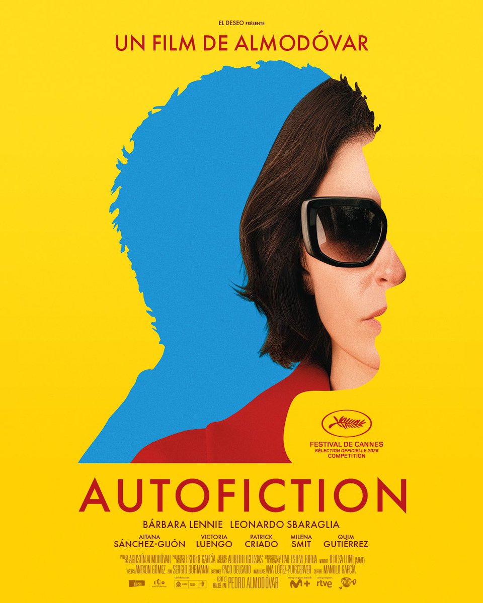 AlmodovarTweets's tweet photo. Póster francés de "Amarga Navidad", la nueva película de Pedro Almodóvar, que en ese país tendrá el título de "Autofiction" y competirá en la Sección Oficial del Festival de Cannes. https://t.co/u1J4W9rR6G