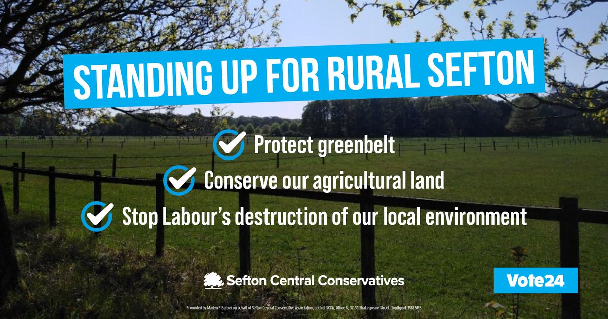 SeftonCF's tweet image. Only your Local Conservatives WILL stand up for the rural communities across Sefton Central

#Hightown #Ince Blundell #Carr Houses #Lady Green #Little Crosby #Sefton Village #Lunt Village #Homer Green #Melling rural #Melling Mount # East Formby #East Maghull #North Lydiate
