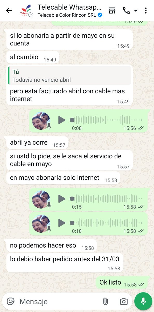 FRANCOBOCK's tweet photo. El único servicio que le pedis la baja del cable y quieren que le pagues todo el mes que todavía ni consumiste. Una verguenza. Rehén de un solo prestador en #Sanjosedelrincon @defensoriaSF https://t.co/aw6YyFWCve