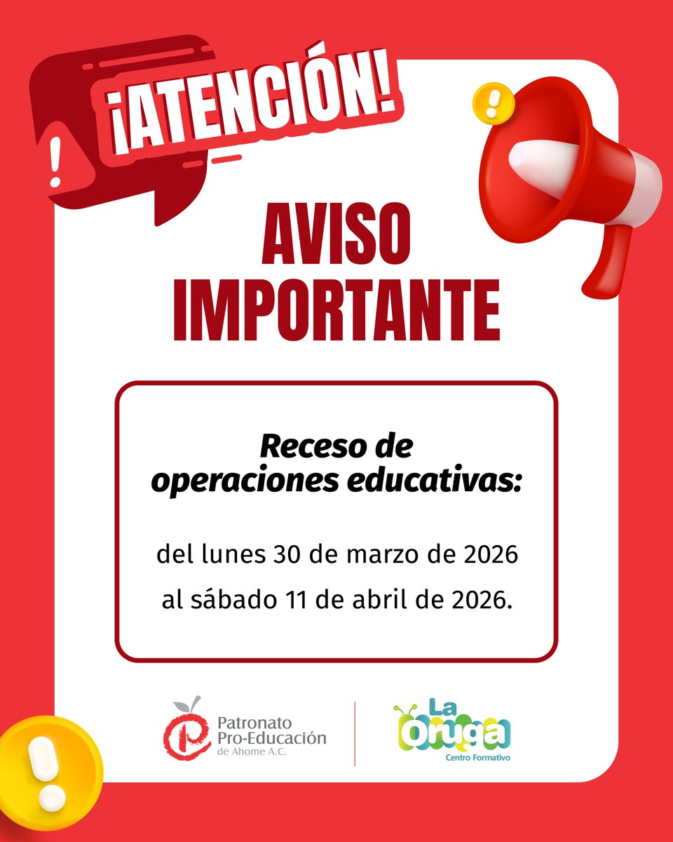 📣¡ES HOY!📣

Te esperamos en nuestras estancias infantiles y talleres educativos vespertinos.