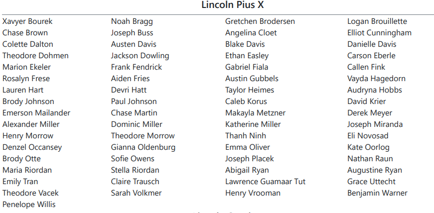 PiusXtra's tweet photo. Congratulations to these Student-Athletes who were recognized by the NSAA as Multi-Activity Student Award Recipients⚡️ https://t.co/6Rwtjm84mv