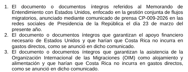 Janekeithduran's tweet photo. Se acuerdan del Memorando con EEUU que el chavismo anunció? Les había solicitado 3 informaciones:

1. Documento íntegro del memorando.
2. Documentos que certifiquen que EEUU se va hacer cargo del peso financiero como dijeron.
3. Certificación de la asistencia de la OIM. 

Pero... https://t.co/lmA6pym33W