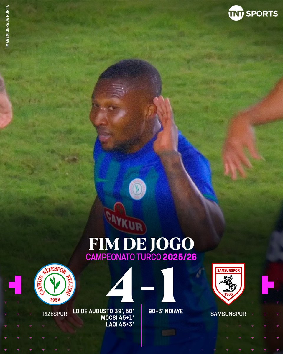 TNTSportsBR's tweet image. Era questão de tempo… ou de país. 😅 Loide Augusto desencantou após ida para o Vasco e fez dois gols, mas isso com a camisa do Rizespor, onde está emprestado. O time goleou o Samsunspor. 💢🇹🇷 #MFM #CampeonatoTurco