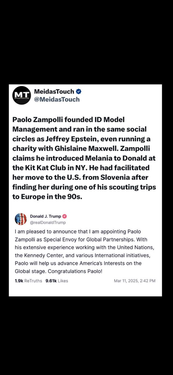 cazy_mo's tweet photo. @BoLoudon LIES don’t DEBUNK facts, you POS.
EVERY HONEST PERSON in the world KNOWS Melania is a LIAR. She knew Trump’s #PedoPal Epstein long before he did… & prolly worked out of Epstein’s “stable”. She knew Ghislaine very well.
But Lil’ Bo… keep on living in your Pedo fantasy world. https://t.co/Tk2LriDja2