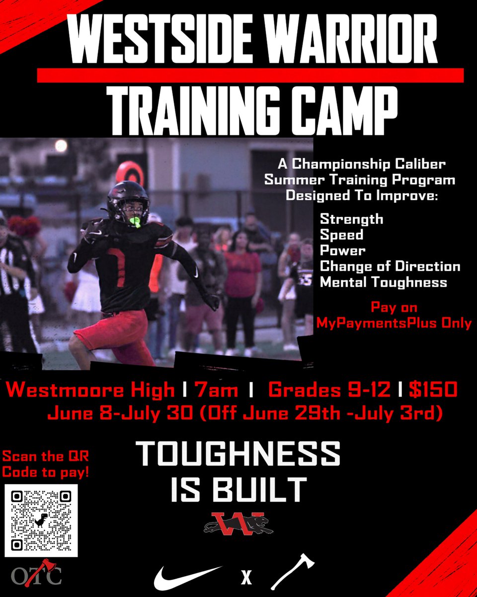 westmoorejagsfb's tweet photo. Westside Warrior Training Camp information! 
Toughness is BUILT https://t.co/emjoe6WHyq