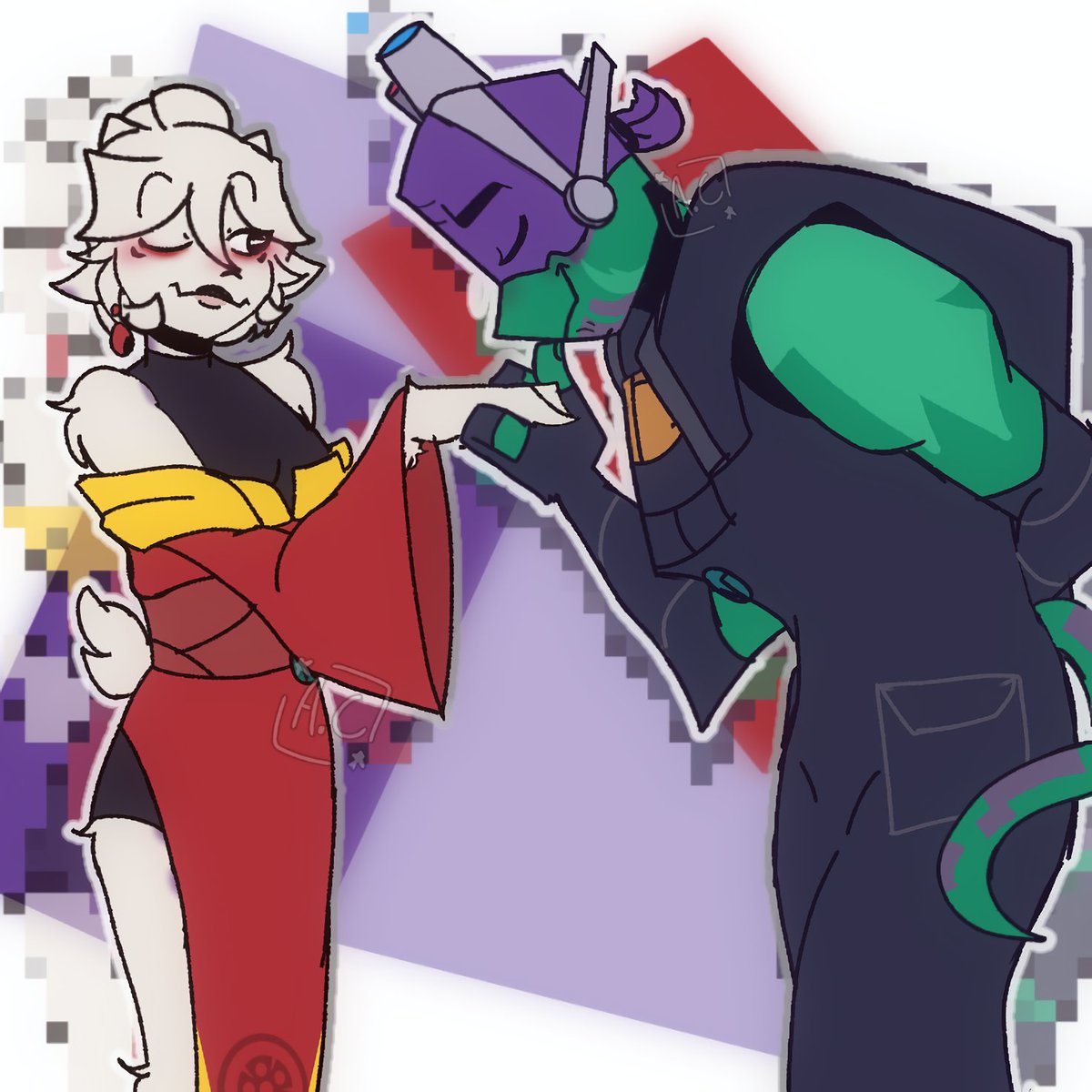 Aloisanimations's tweet photo. Drawing of my #OCXCanon (I'm back on X today, it's been a while since I posted here, I'll be posting more about my OCs of #rottmnt soon). 

I joined Fandom a while ago (about a year) and I've already created a #rottmntau 

#rotdonatello #tmnt #yummeship https://t.co/gH4ROHwKJc