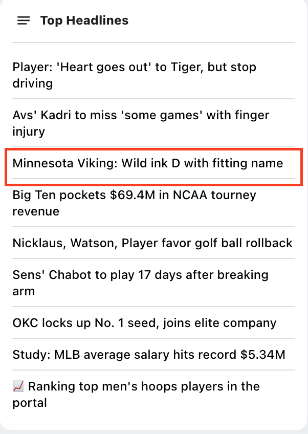 andrewtaylor's tweet image. Front page of ESPN.com, not a big deal #IceBus