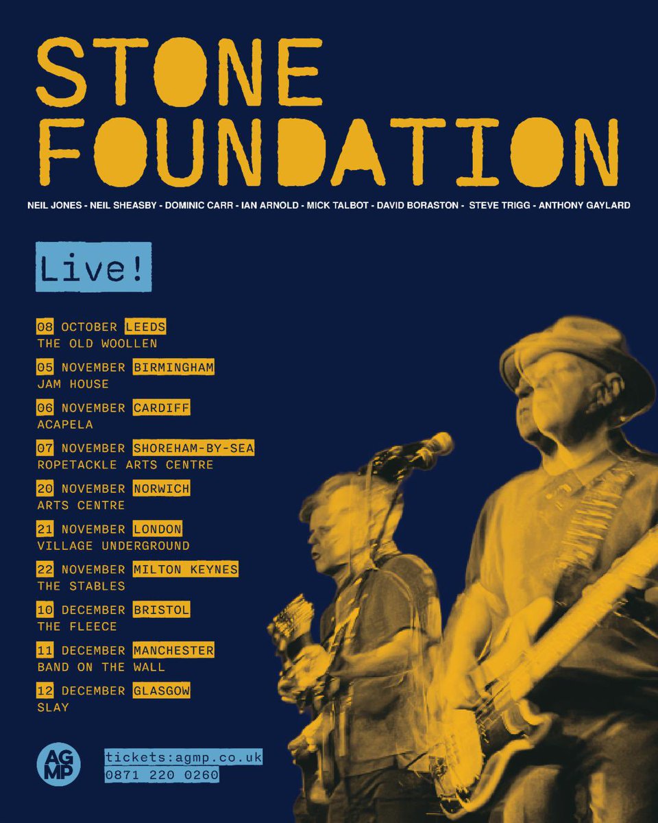 stonefoundation's tweet image. We have announced some exclusive autumn 2026 live dates ▶️ tinyurl.com/Stone-Foundati…

Who’s coming and where? 

#tour #soul #music #stonefoundation