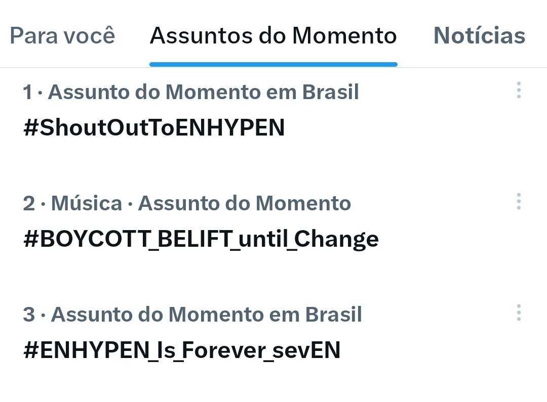 VAMOS CONTINUAR SUBINDO AS TAGS‼️

eu duvido vocês deixarem 20 comentários com as tags nesse post 🤨‼️

#ENHYPEN_Is_Forever_sevEN
#BOYCOTT_BELIFT_until_Change
