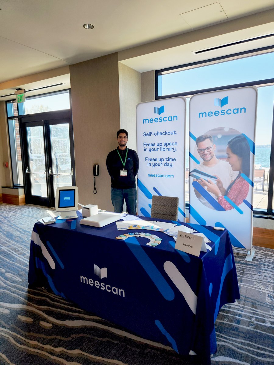 _Meescan's tweet photo. We are set up and ready to meet you all at the 2026 Evergreen International Conference at Table 7.

Exhibiting from now until April 11 noon, we would love to show you our self-checkout solution! Come see Meescan live and learn about how to upgrade your library!

@Evergreen ILS https://t.co/d9vFLBXqbb