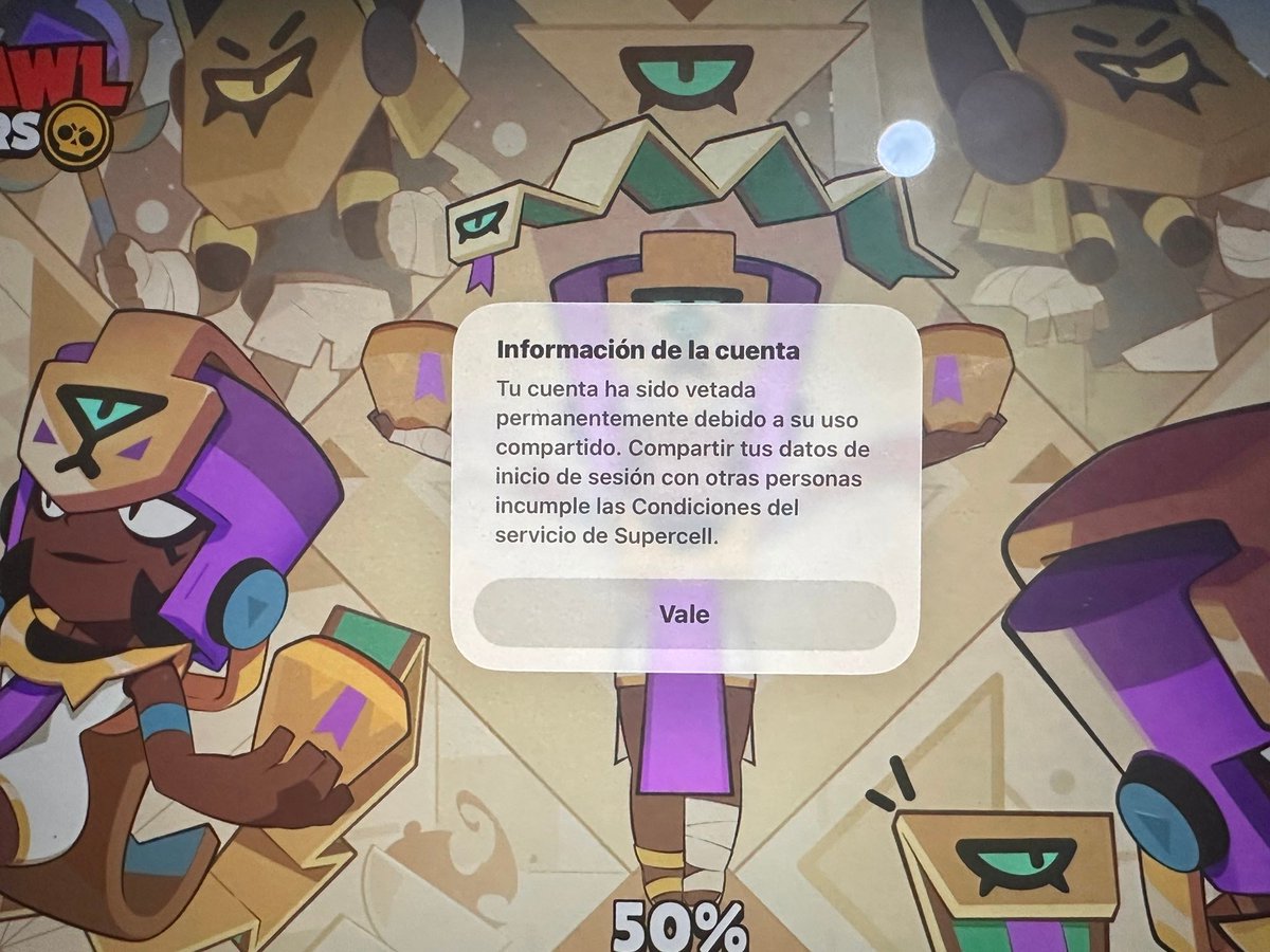 Triker11_'s tweet photo. My girlfriend Brawl Stars account was permanently banned because her boyfriend shared it with me. It was my fault  a mistake that has cost her a permanent ban in a game where we’ve shared so much time Is there any way you could review the case? Even if its just one lastchance☹️💔 https://t.co/JPwnYrPCcG