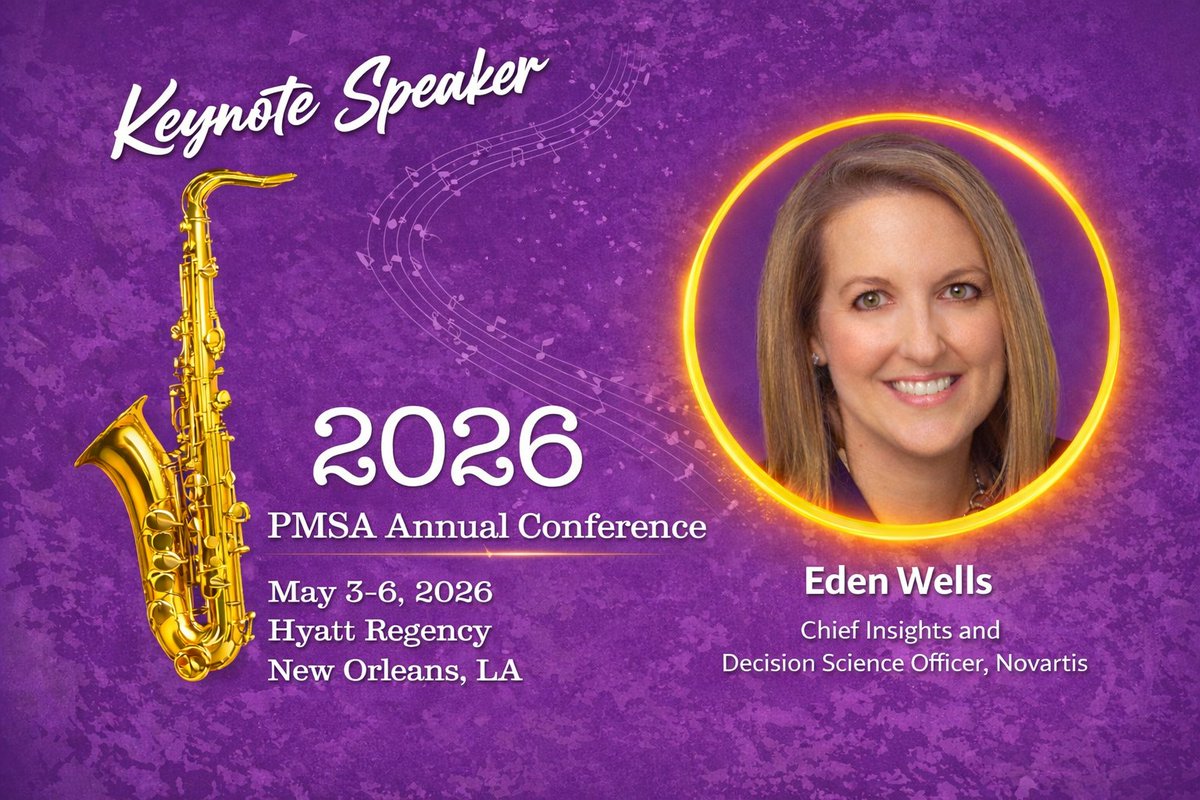 We’re excited to announce Eden Wells of Novartis as a keynote speaker at PMSA 2026!

Don’t miss this opportunity to hear from one of the industry’s leading voices shaping the future of pharma analytics.

Register now to secure your spot at PMSA 2026
pmsa.org/events/annual-…
