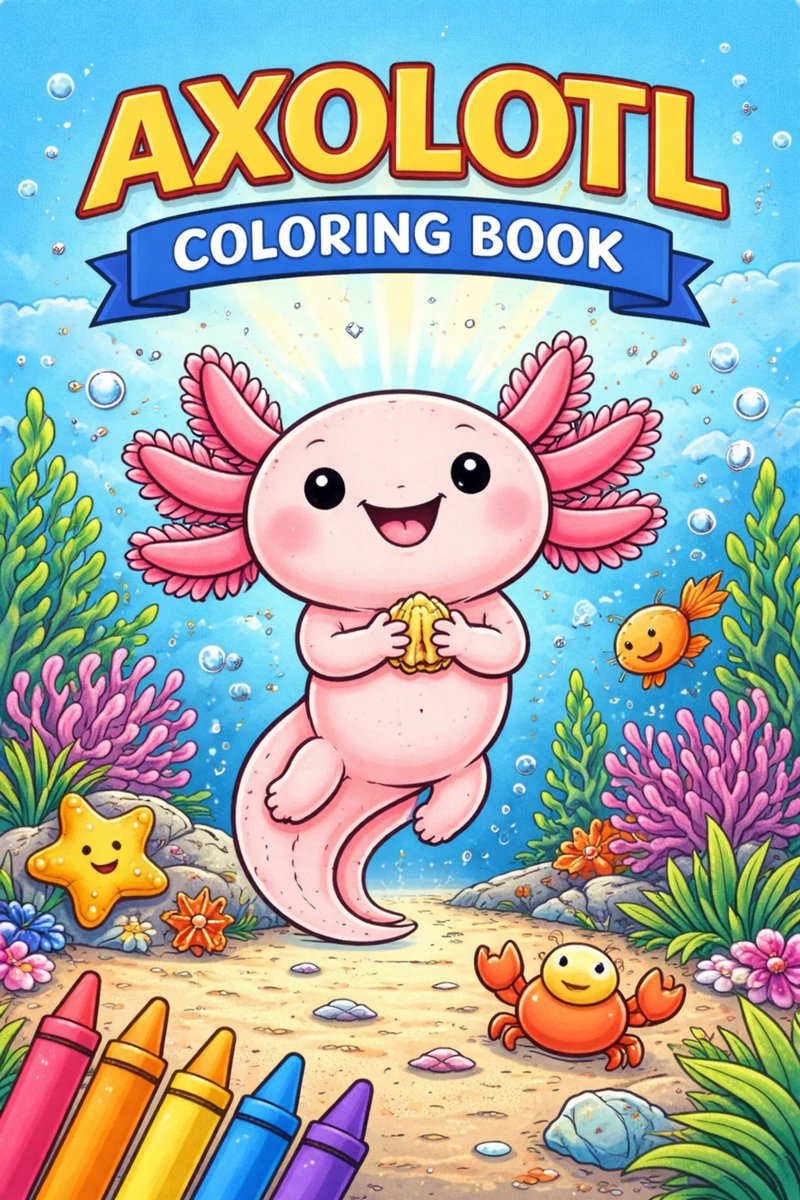 PowerSellingMom's tweet photo. I’m so excited! 🎨 My newest Axolotl Coloring Book is LIVE! It’s the 2nd in my "CHILL Series." 💖

Inspired by my granddaughter, it’s for the young and young at heart: all ages!

Grab yours on Amazon here: https://t.co/NHDB172yjr  
Color. Create. Smile. ✨

#Axolotl https://t.co/FDgAtqfkQC