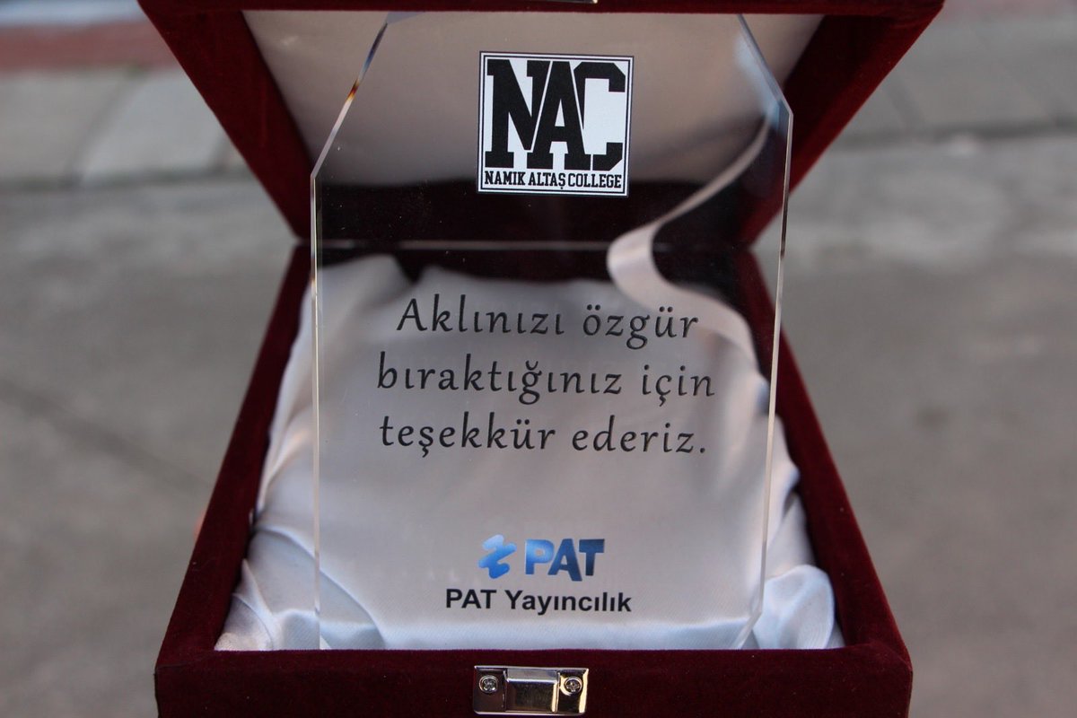Okulumuzda yürütülen Pat bilişsel beceri geliştirme programı ile  öğrencilerimiz Türkiye genelinde yapılan uygulamalar arasında en yüksek ortalamaya sahip okullardan biri oldu.bu başarımız sayın zekai kalafat tarafından bir plaketle tatlandırdı.
