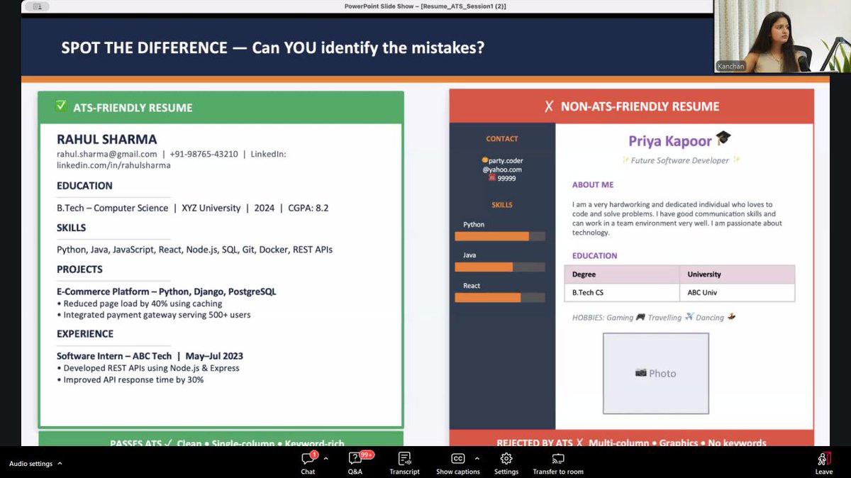 DineshSwami001's tweet image. 🚀 T-Class 11 Completed | ☕ Chai + Code
✨ Resume Building &amp;amp; ATS Mastery

⚡ What I Learned:
▸ ATS-friendly resume
▸ JD-based tailoring
▸ Clean formatting &amp;amp; spacing
▸ Professional presence

💡 No more random resumes — only impact 🚀
#chaicode #Career #Resume