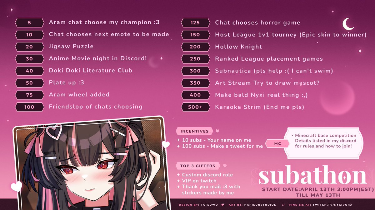 NyxiVora🦇🐾 SUBATHON ONGOING tweet media