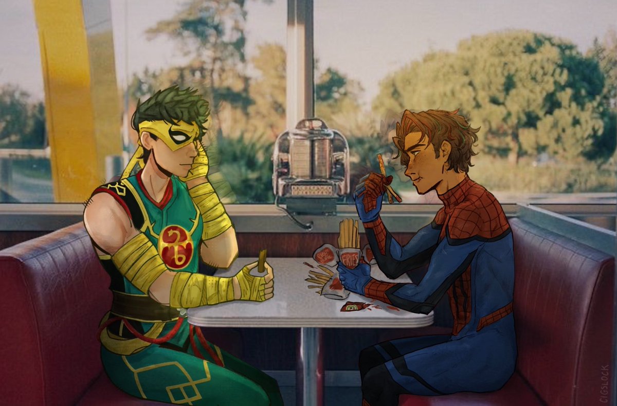 cigslock's tweet photo. Art collab w a friend (alpoocus on tt who did iron fist) #marvelrivals #spiderfist #ironfist https://t.co/Dcc9DLu1zb