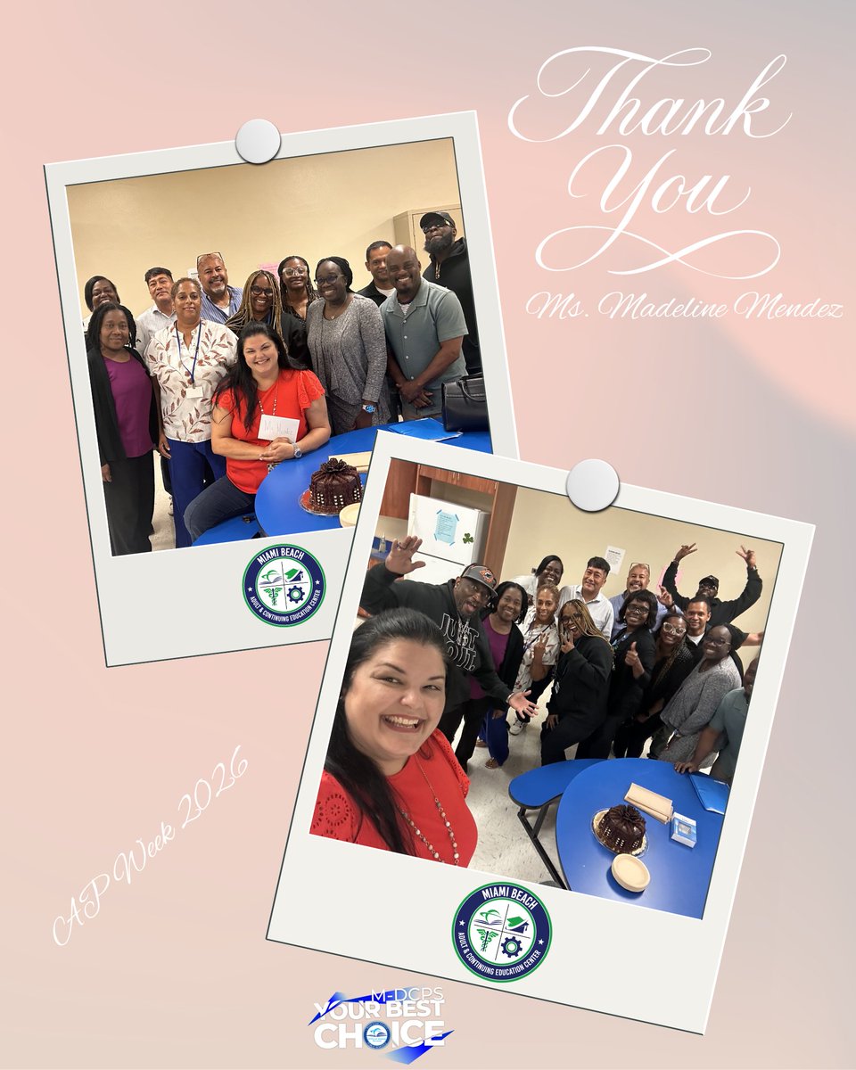 Thank you Ms. Mendez our AP <a href="/NMBHigh/">NMB HighSchool</a> campus for your hardwork and dedication. We appreciate you! #yourbestchoiceMDCPS #APWeek26 <a href="/SuptDotres/">Jose L. Dotres, Ed.D.</a> <a href="/MjLewis13/">Michael A. Lewis, Ed.D.</a> <a href="/Rmantilladades1/">Rene Mantilla</a> <a href="/Madeline2176/">Madeline Mendez</a>