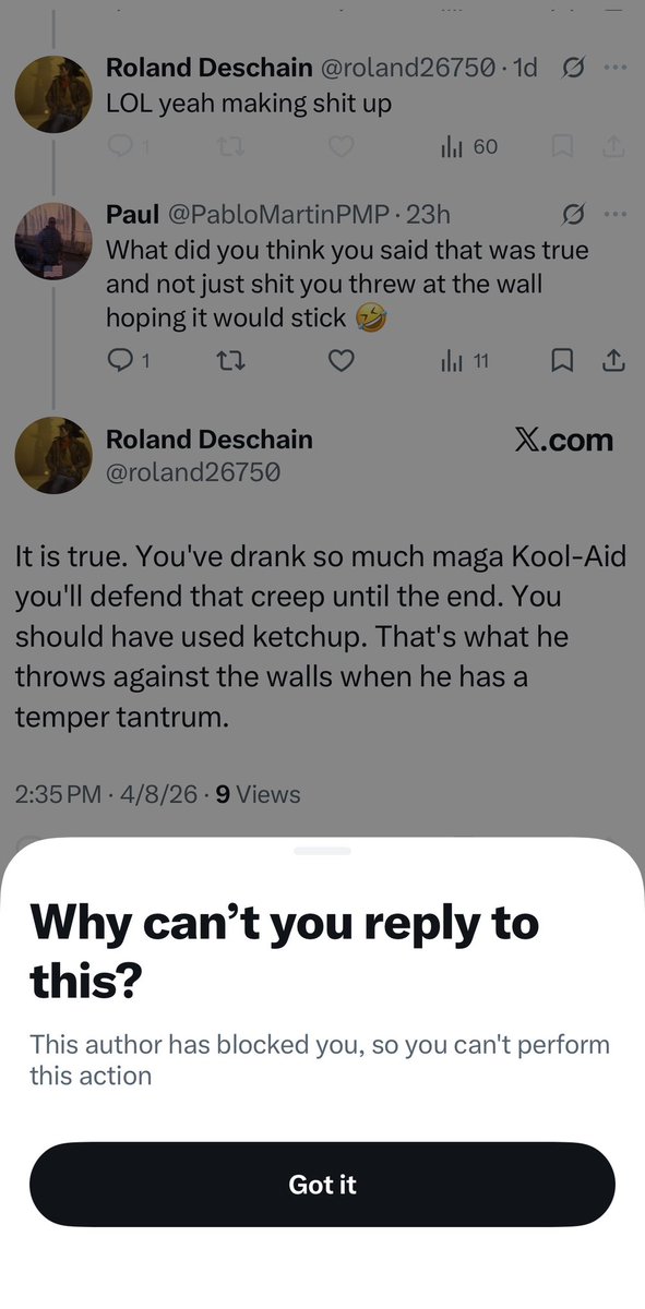 PabloMartinPMP's tweet photo. @roland26750 @RealSpitfire What a fucking clown shoe lol https://t.co/Yn9chTBmjR