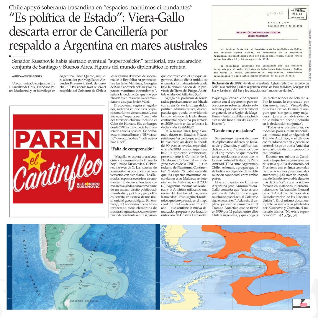 Persistir en una política de Estado errónea es lo verdaderamente majadero. Se mantiene desde 1992, pero el escenario cambió en 2009 cuando 🇦🇷 reclamó la plataforma continental en Magallanes, reinterpretando el Tratado de Paz y Amistad de 1984 y activando en 2023 mecanismo de