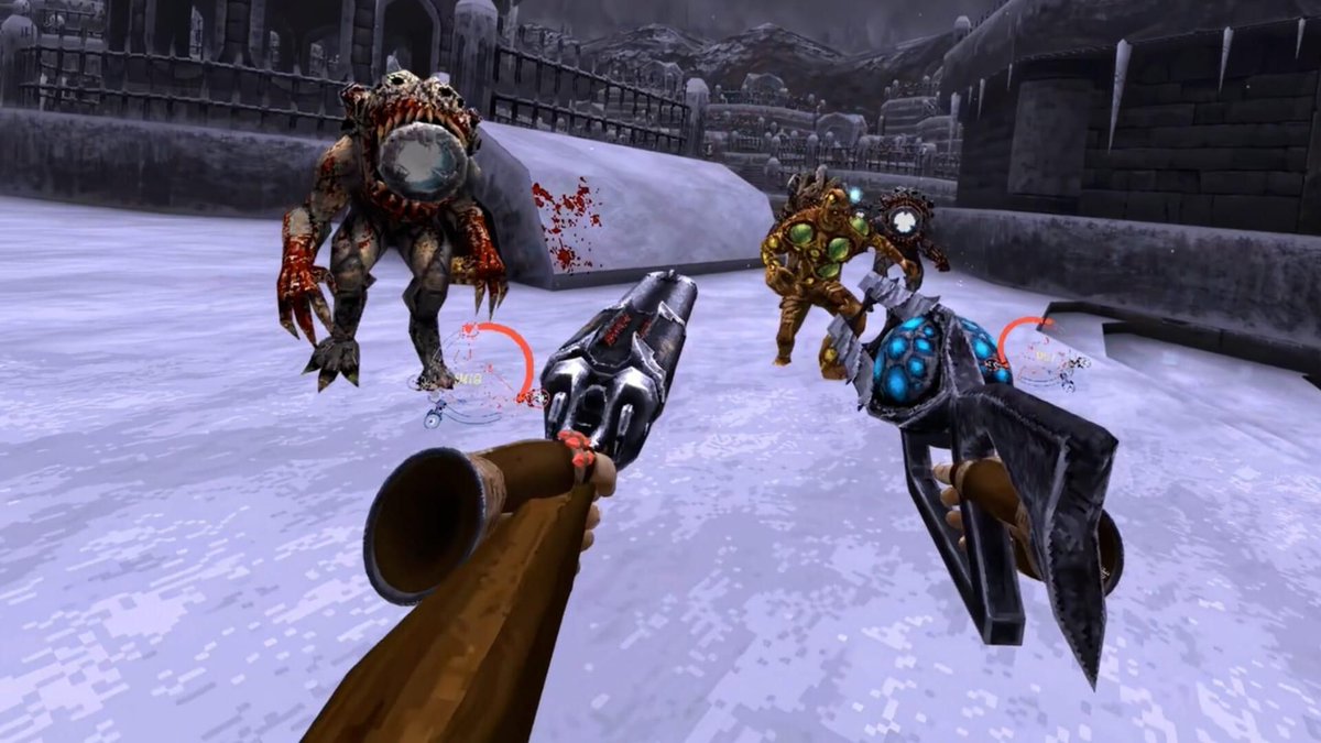 VoodooDE_Gaming's tweet image. Wrath: Aeon of Ruin VR - Brutal Edition adapts classic boomer shooter gameplay to VR. It offers dual-wielding and retro aesthetics, though its fast pace presents VR challenges. What are your thoughts on classic games adapted for VR? #VRGaming #BoomerShooter