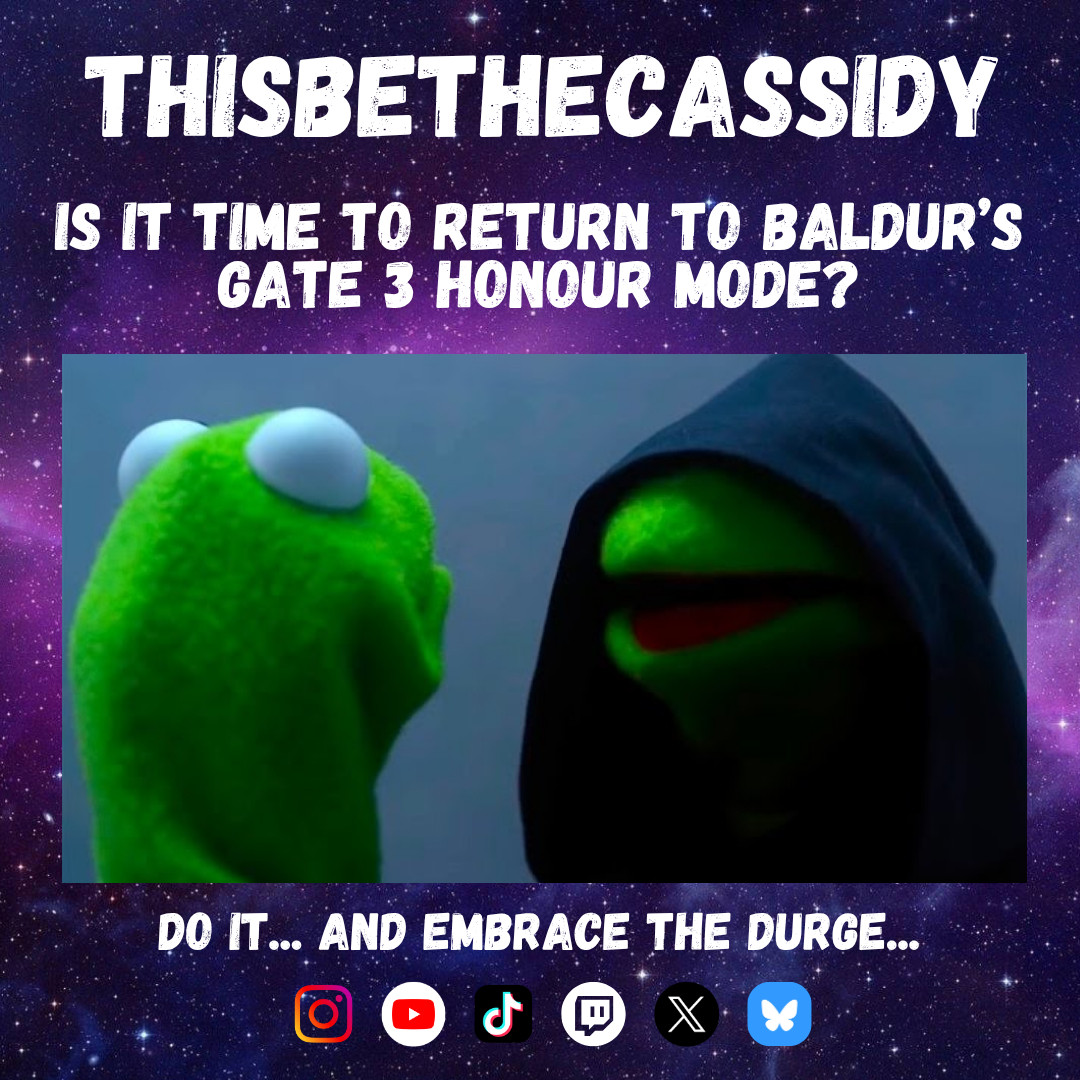 ThisCassidy's tweet photo. 😈 It's time... #BG3 HONOUR MODE EMBRACE DURGE ATTEMPT #2!😈 We're going back to our roots and going back for revenge on #BaldursGate3 honour mode... let's show everyone our durge 😏 Join the stream LIVE NOW! https://t.co/Zjflk6drnb
#ThisBeTheCommunity #community @SourceGamingTV https://t.co/tAiewplfIy
