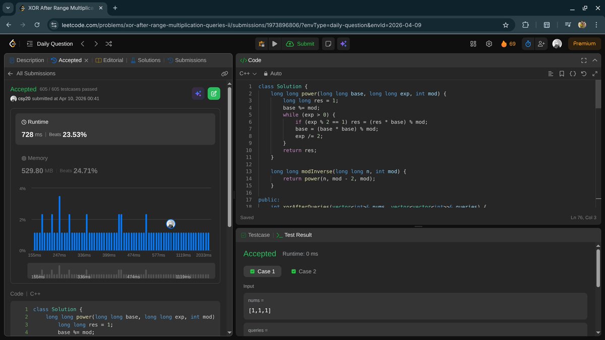the__csy20's tweet image. #Day67 of DSA:

-leetcode POTD

#DSA #LeetCode