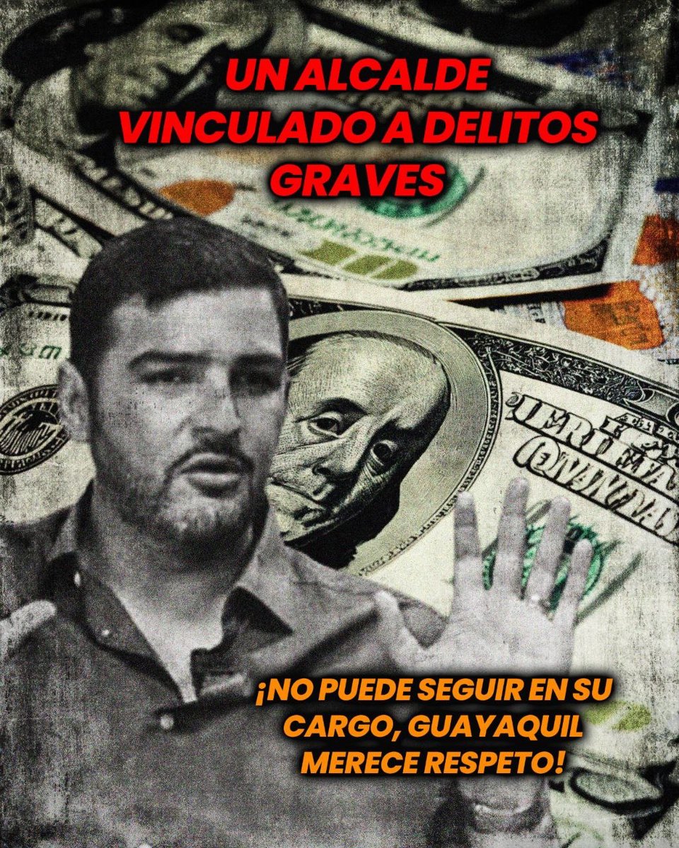 Dayni1542573's tweet image. Y como es que Guayaquil sigue con un alcalde que despacha desde la cárcel? @aquilesalvarez vinculado a delitos graves y nosotros como si nada. ¡Ya basta! La única solución aquí es que lo destituyan de una vez. 🏛️⛓️ #AquilesRobo