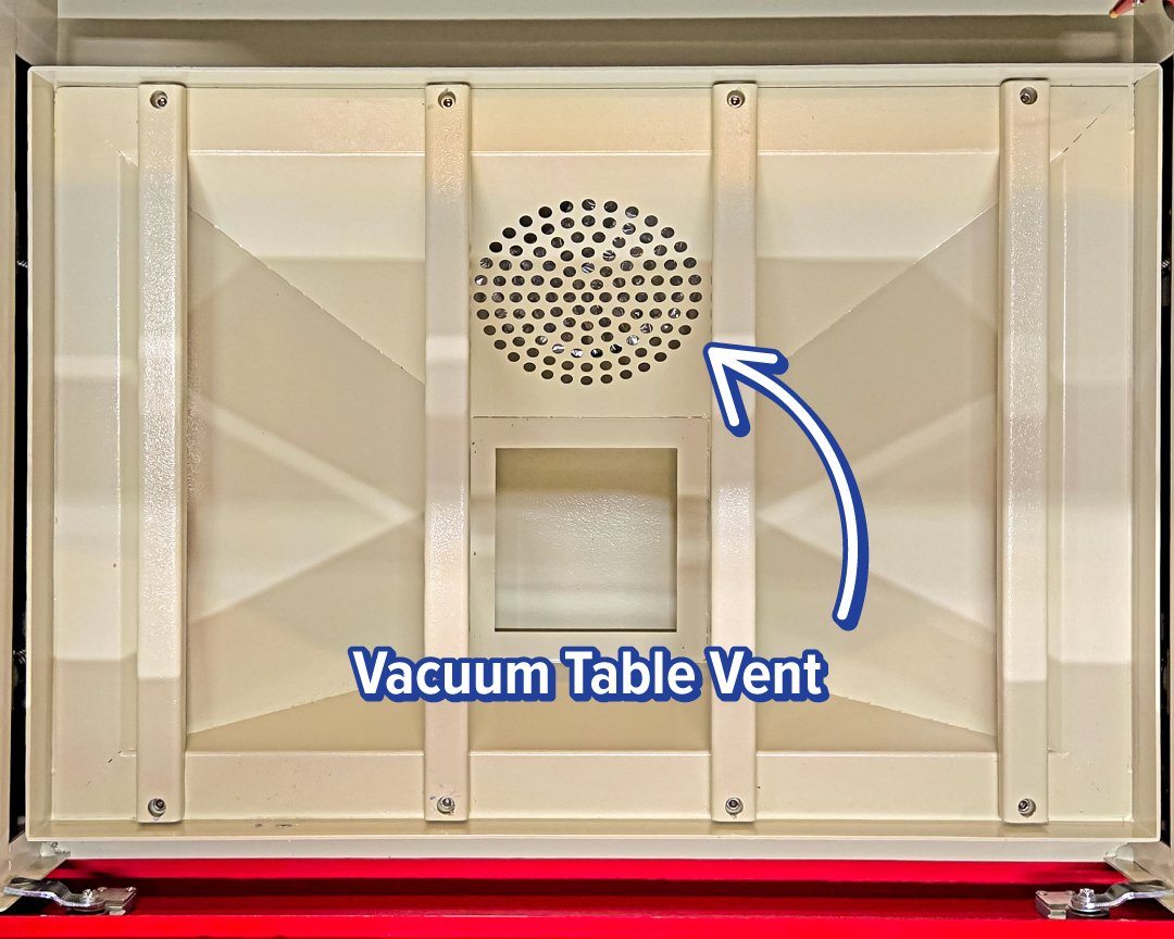 RabbitLaserUSA's tweet image. A dirty vacuum table vent can choke airflow and reduce how well your exhaust system removes fumes and debris. Clean it monthly if you can, and do not let it go past 90 days. A few minutes of maintenance beats fighting smoke and poor suction later. #CO2Laser #LaserMaintenance