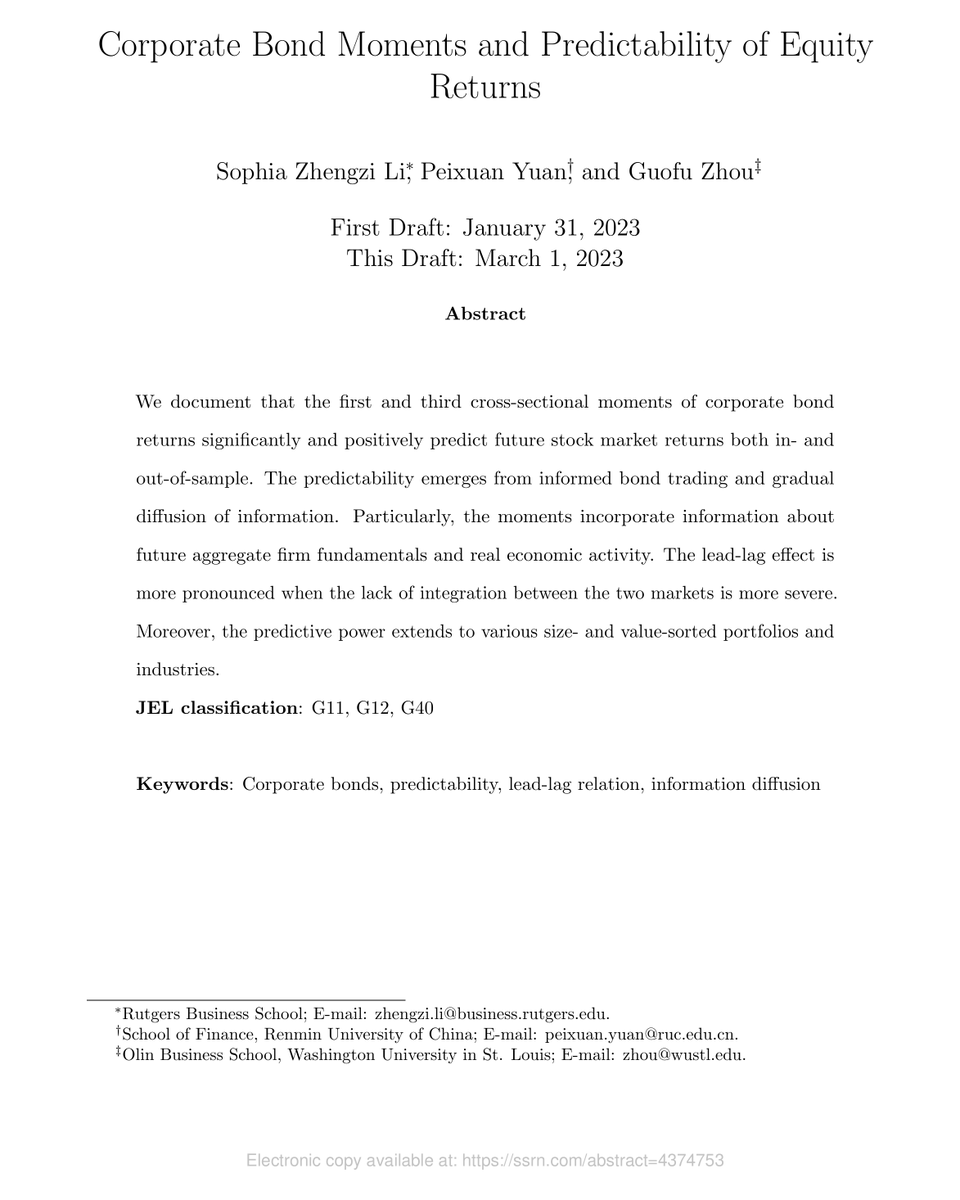 Today's research pick: Sophia Zhengzi Li, Peixuan Yuan, Guofu Zhou ...