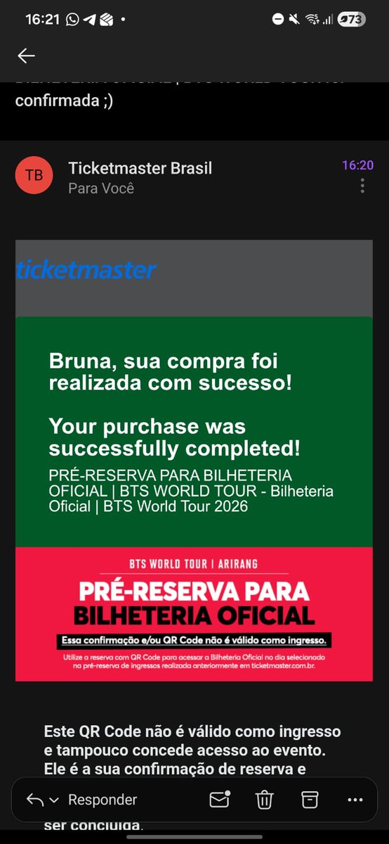 AYLLA VAI VER O BTS tweet media