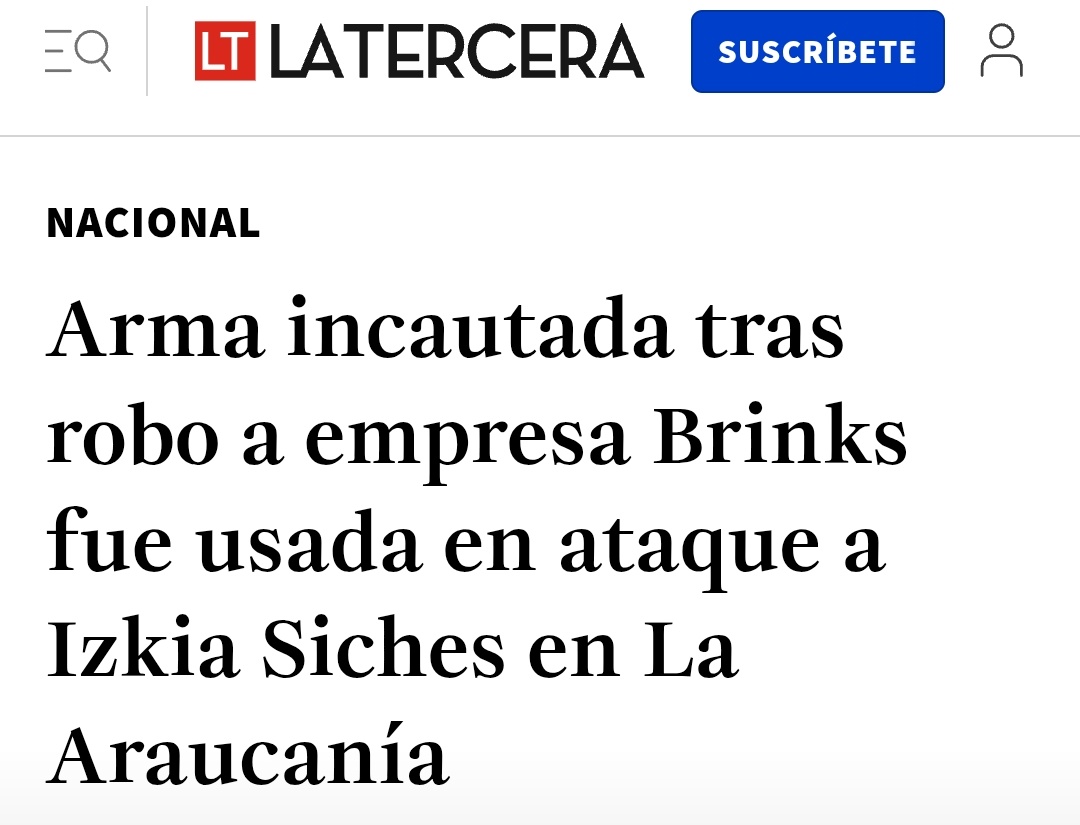 Que pasó con la paca que tenia una banda para robar camiones Brinks y la pillaron con la misma arma  con que le dispararon a Izkia Siches?
Fue trasladada?
