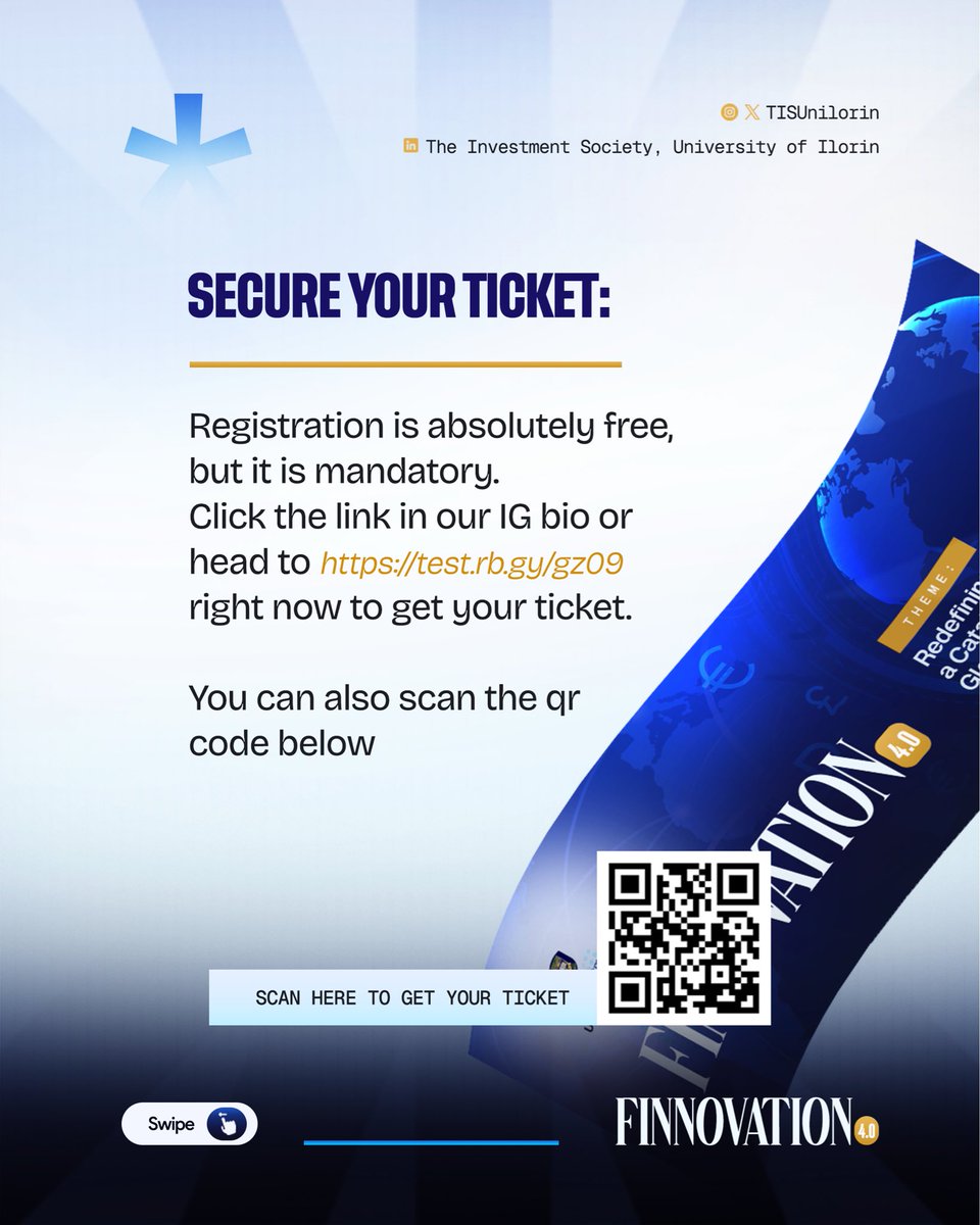 TISUnilorin's tweet photo. On May 6th, there are two ways to enter the Multipurpose Hall:

You’re either Stuck in a long manual line in the heat or Showing your digital ticket and walking straight in. 

Swipe through for the 2-step guide to securing your spot the right way. 

🧵⬇️ https://t.co/jpTzKVWwjz