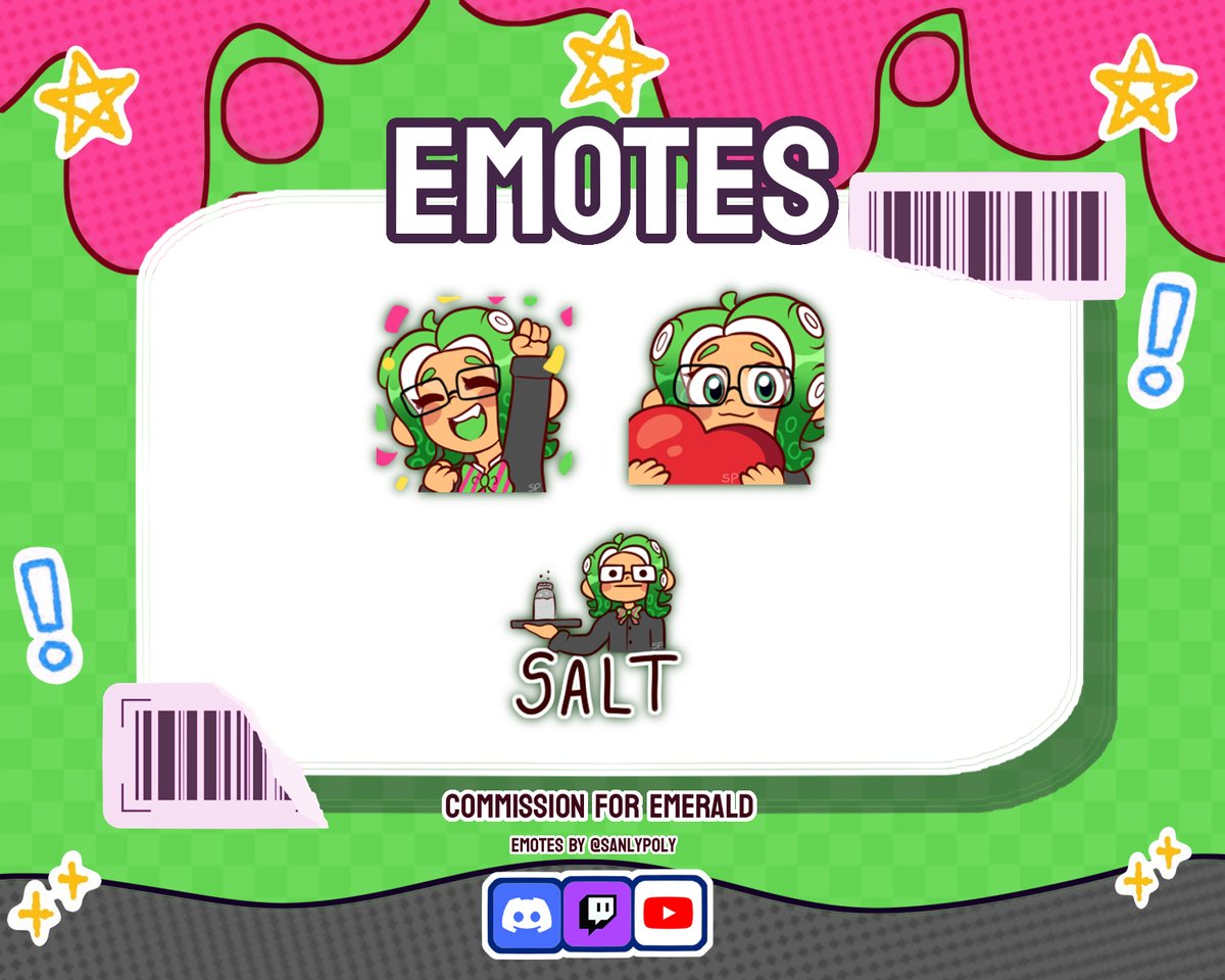 Sanlypoly's tweet image. Green silly 💚
#splatoon #emotes