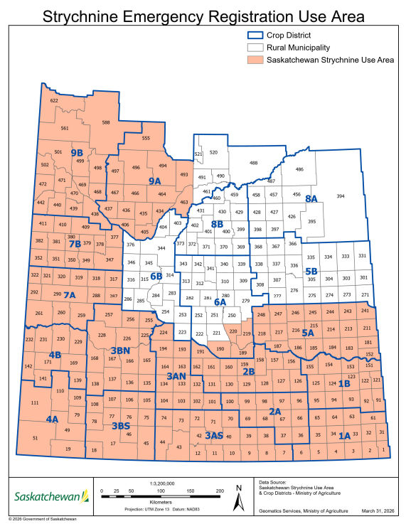 DavidMaritSK's tweet photo. We heard from farmers and ranchers that expanding the eligible area for strychnine was necessary. This ensures producers have the right tool to manage Richardson’s ground squirrels. Thank you to the Federal Ministers of Agriculture and Health for making this change. https://t.co/eFPZbxhwKg