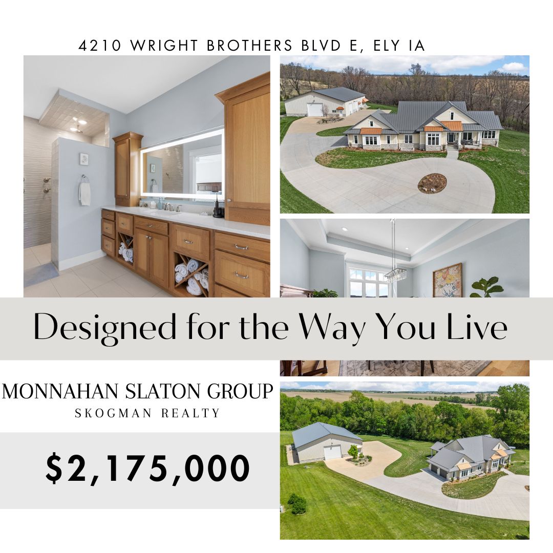 This Ely property is one you don’t want to miss.

👉 Check the link for full details bit.ly/4210wrightbrot…
4210 Wright Brothers Blvd. E. Ely, IA 52227
Presented by Jill Monnahan &amp; Jacey Slaton, REALTORS® with Skogman Realty, Licensed in Iowa.