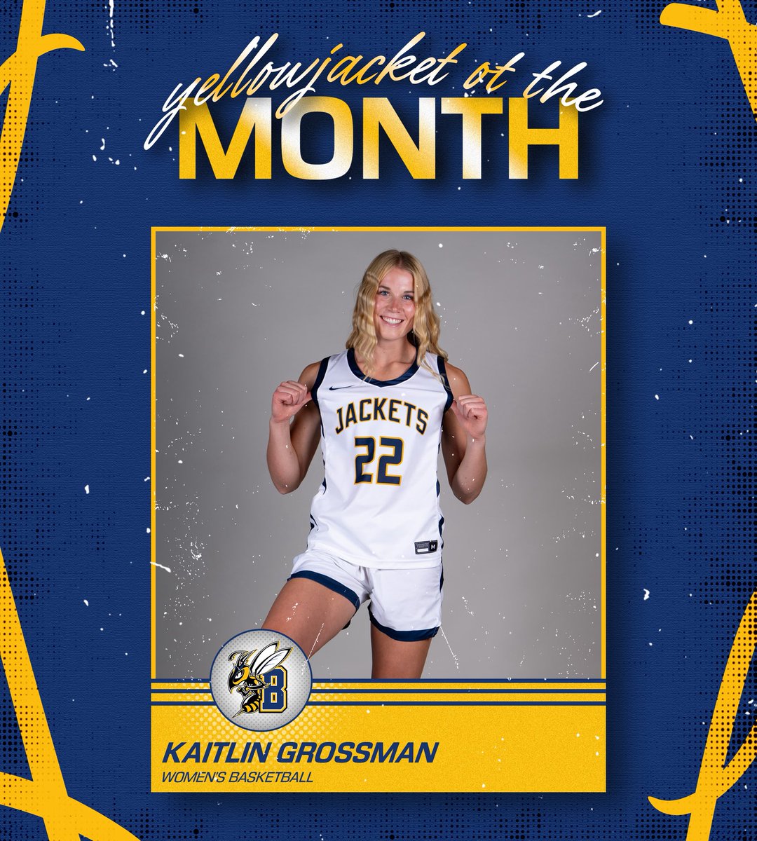MSUBsports's tweet photo. 🏆Yellowjacket of the Month🏆

Congratulations to Kaitlin Grossman on being named the Yellowjacket of the Month for student-athletes!

#msubsports https://t.co/bLp2FhkKpO